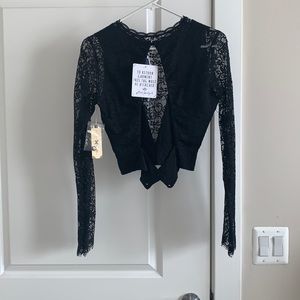 Long sleeve crop top from free people